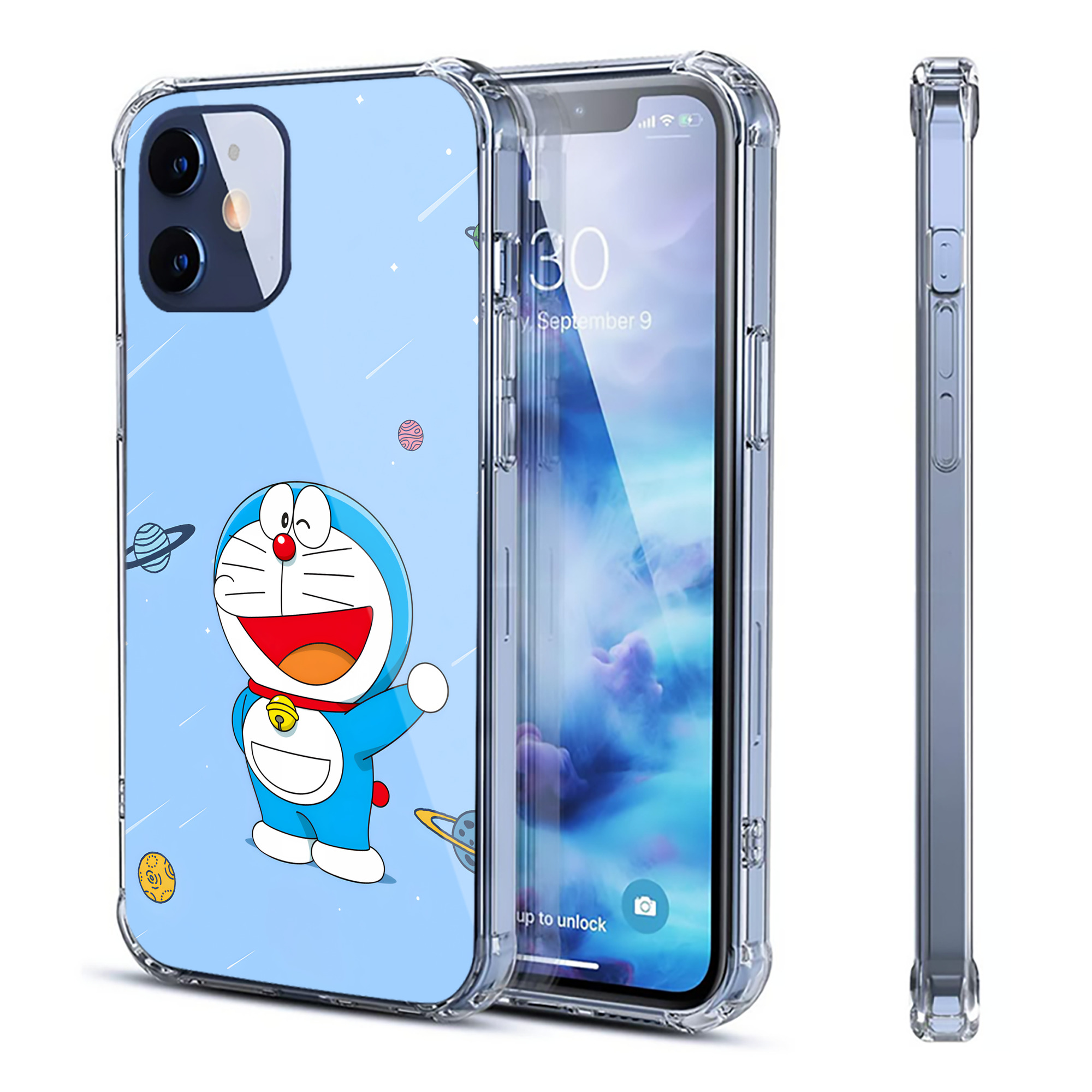 （画像用） ドラえもん Doraemon 【iPhone 12シリーズ対応】透明スマホケース（クリアソフトケース）
